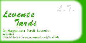 levente tardi business card